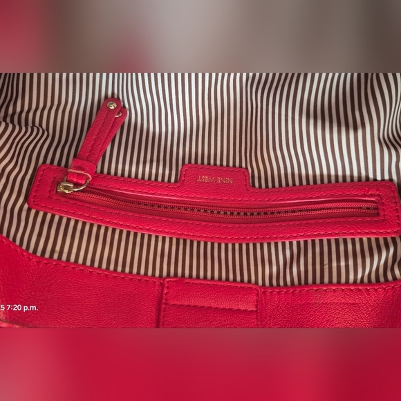 Nine West Pink and Cream Tote Bag with Dual Handles - Picture 8 of 14